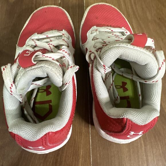 Under Armour Boys Leadoff Low RM Jr. Baseball Cleats Scarlet/White 10K - Picture 7 of 8